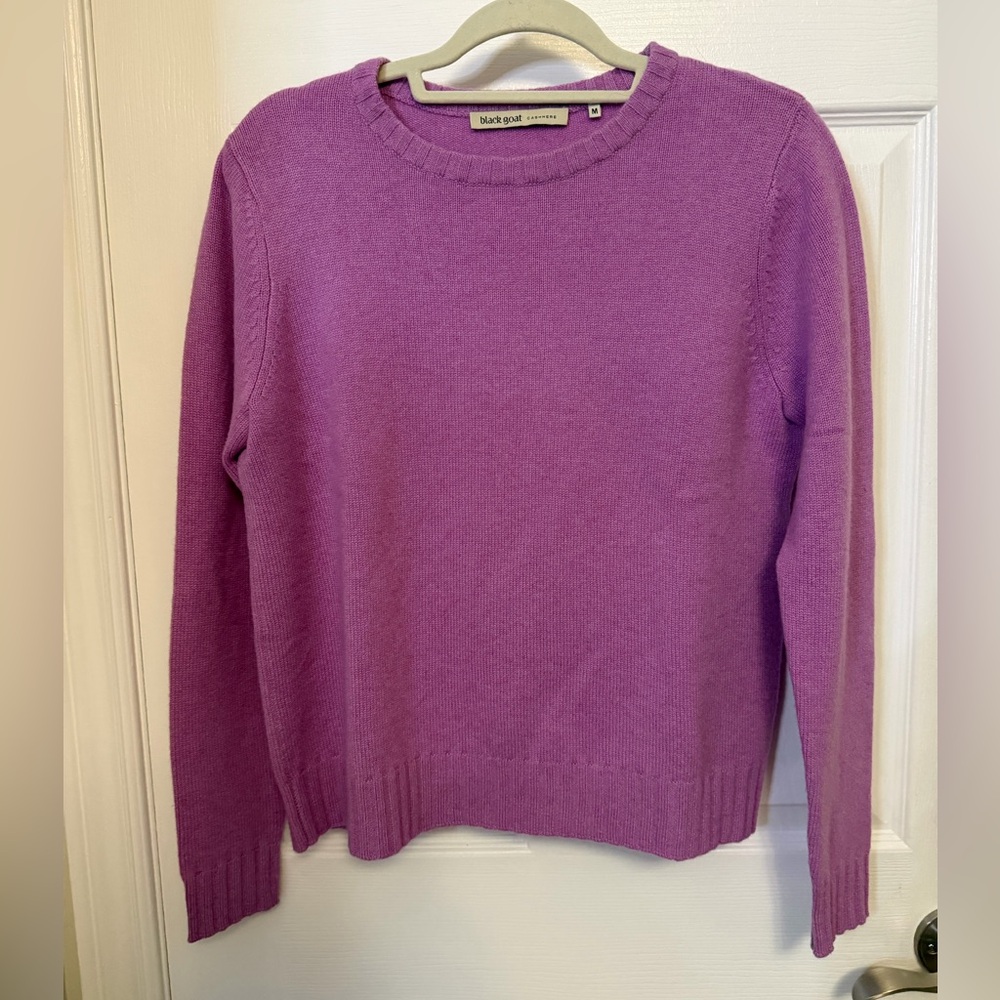 Black Goat Fuchsia Cashmere Crew Neck Sweater Size M